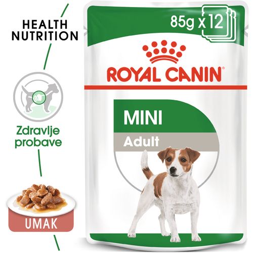 ROYAL CANIN SHN Mini adult vrećica za psa, potpuna hrana za odrasle pse malih pasmina (od 1 do 10 kg) od 10 mjeseci do 12 godina starosti, 12x85 g slika 6