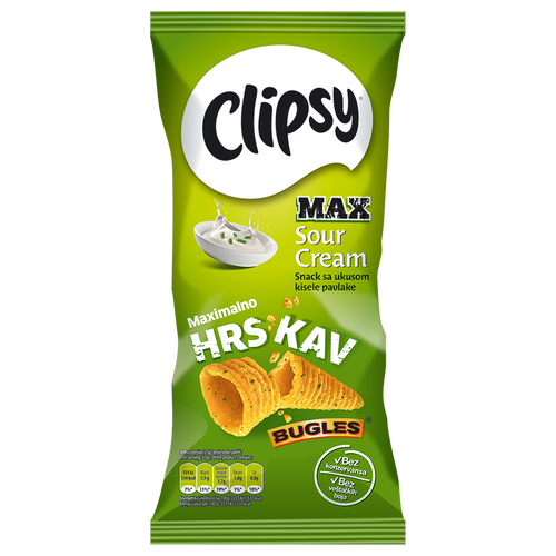 Clipsy max kiselo vrhnje 25g slika 1