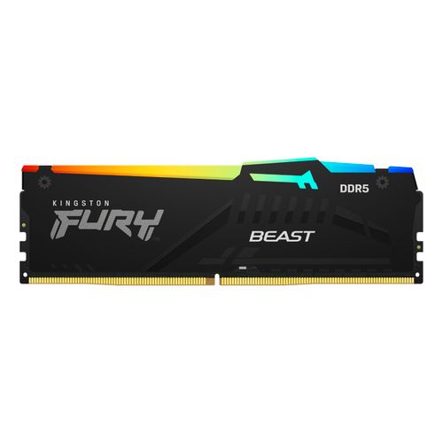 KINGSTON DIMM DDR5 64GB (2x32GB kit) 5200MT/s KF552C40BBAK2-64 Fury Beast RGB black XMP slika 1