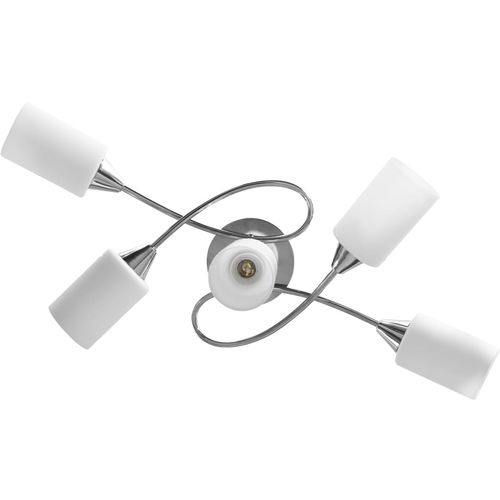Stropna svjetiljka s keramičkim sjenilima 5 žarulja E14 bijela slika 13