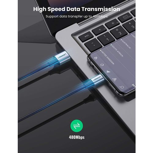 UGREEN USB 2.0 A na USB-C kabel 0.25m (crni) - u polivinil vrećici slika 8