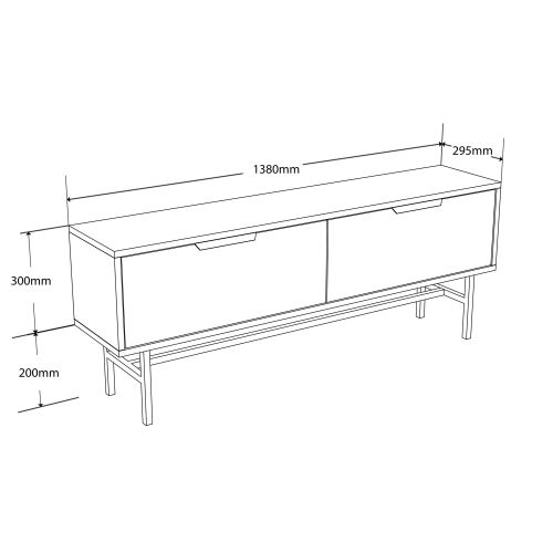 Nero 4032 White TV Stand slika 7