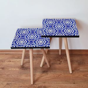 Nesting stolovi 2Shp45 - (2 komada) - boje: mornarsko plava, bijela