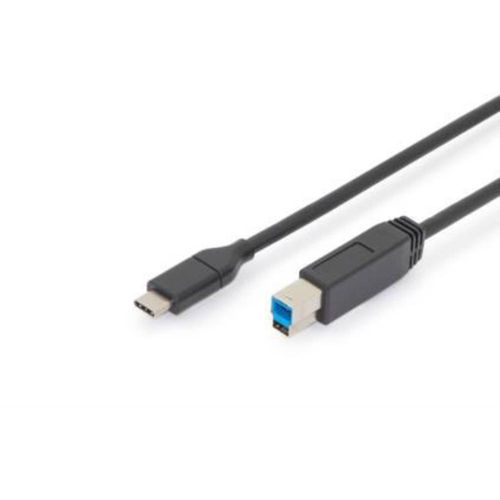 Ansmann USB kabel USB 3.2 gen. 1 (USB 3.0) USB-C® utikač, USB-B utikač 1.00 m crna dvostruko zaštićen AK-300149-010-S slika 1