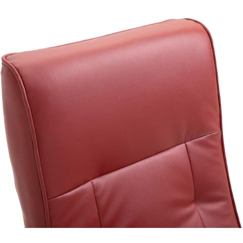 Masažna fotelja od umjetne kože crvena boja vina slika 8