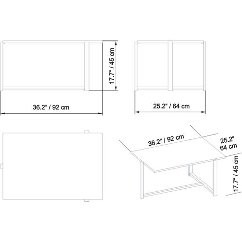 Merideths - Gold Gold
White Coffee Table slika 4