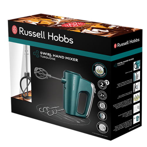 Russell Hobbs 25891-56 Swirl Turquoise Ručni mikser sa 5 nastavaka i kutijom za odlaganje slika 5