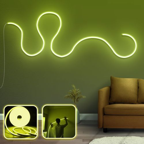 Opviq Dekorativna zidna led rasvjeta Modern Wall - Large - Yellow slika 1