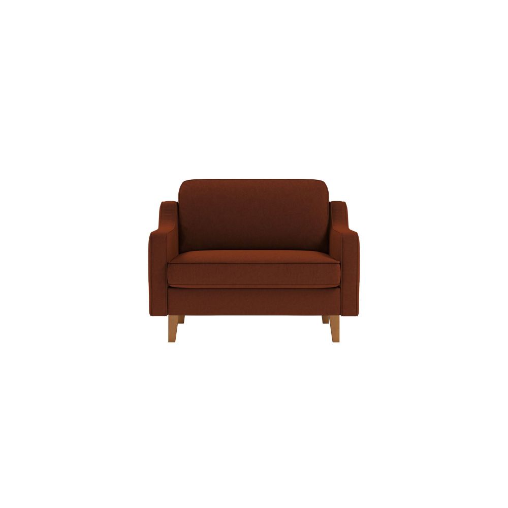 Fotelja Robin Loveseat - boje: crvena pločica orah slika 2