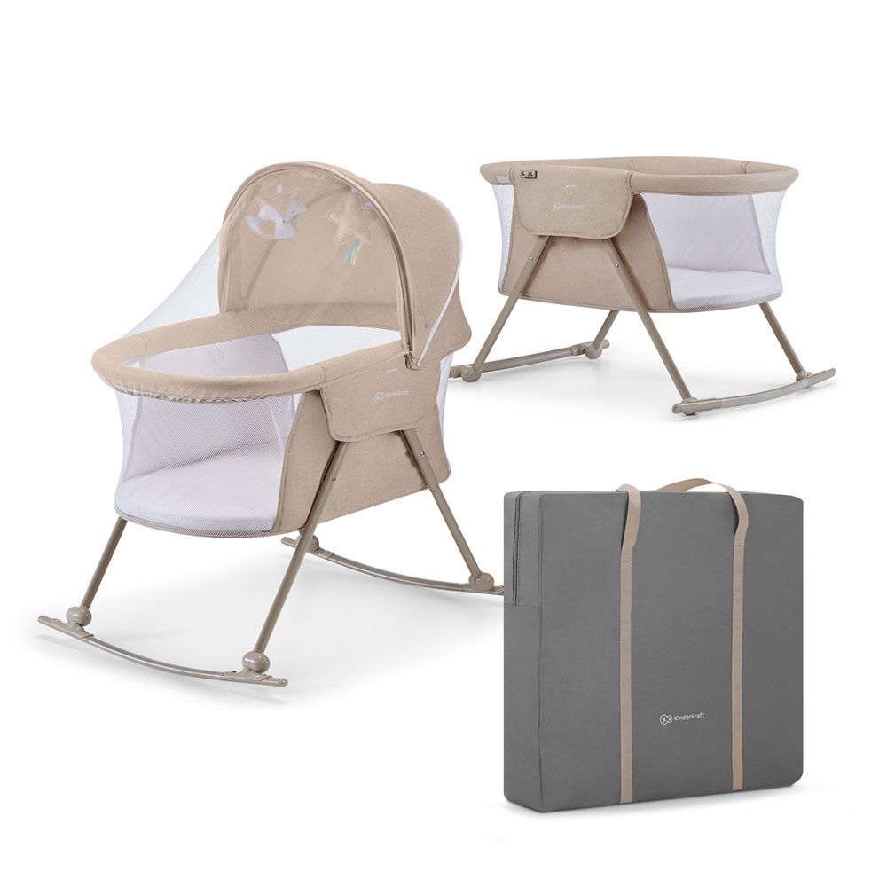 Kinderkraft Sklopiva kolijevka LOVI 3U1 Beige slika 1