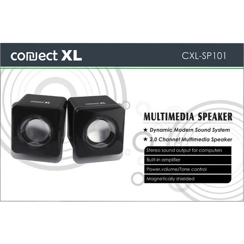 Connect XL Zvučnik, set,  2.0, USB 5V, boja crna - CXL-SP101 slika 1