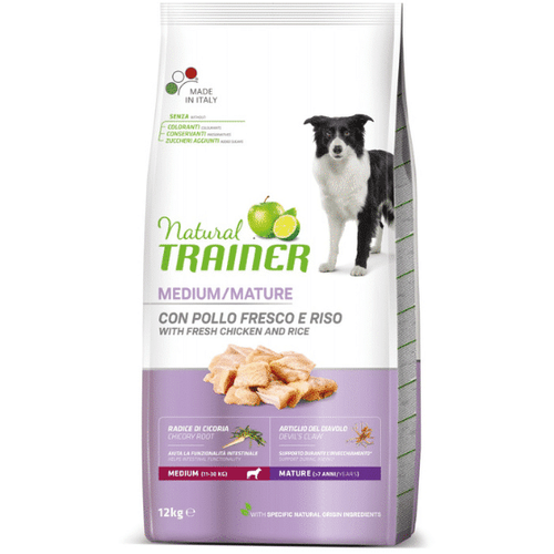 Trainer Natural Dog Medium Mature Sveža Piletina 12 kg slika 1