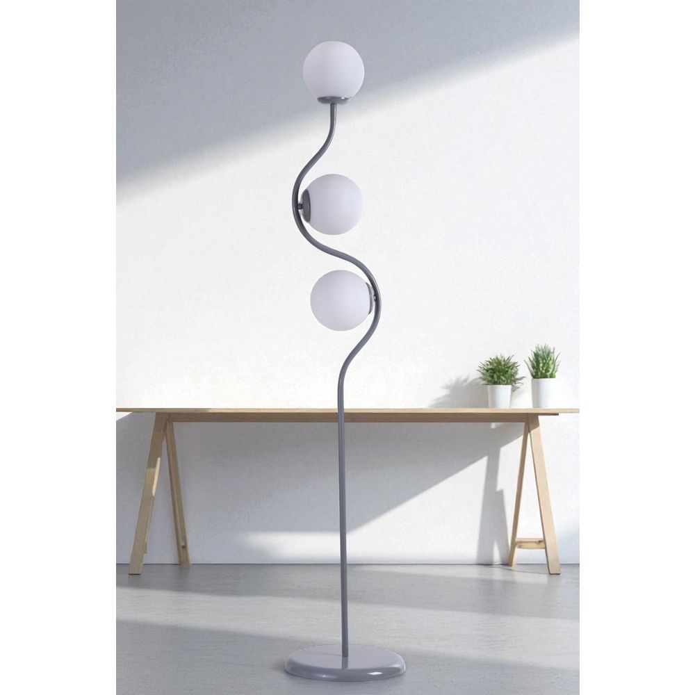 Opviq Podna lampa 978, bijela, siva slika 1