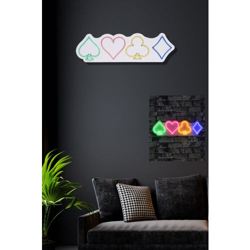 Wallity Ukrasna plastična LED rasvjeta, Gambler - Multicolor slika 3