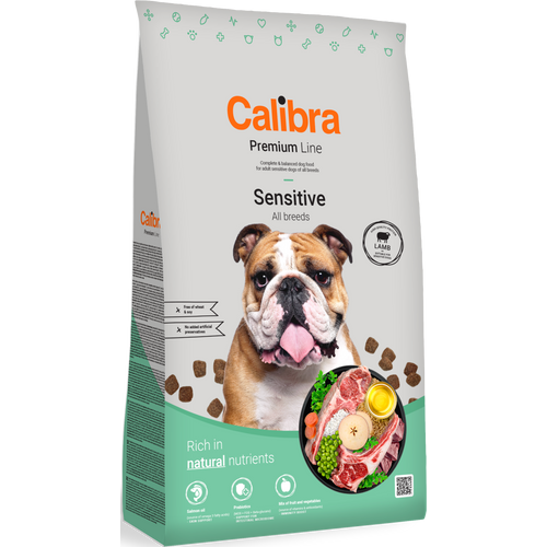 Calibra Dog Premium Line Sensitive, potpuna suha hrana za odrasle pse svih pasmina; prikladna za osjetljive pse, 12 kg slika 1