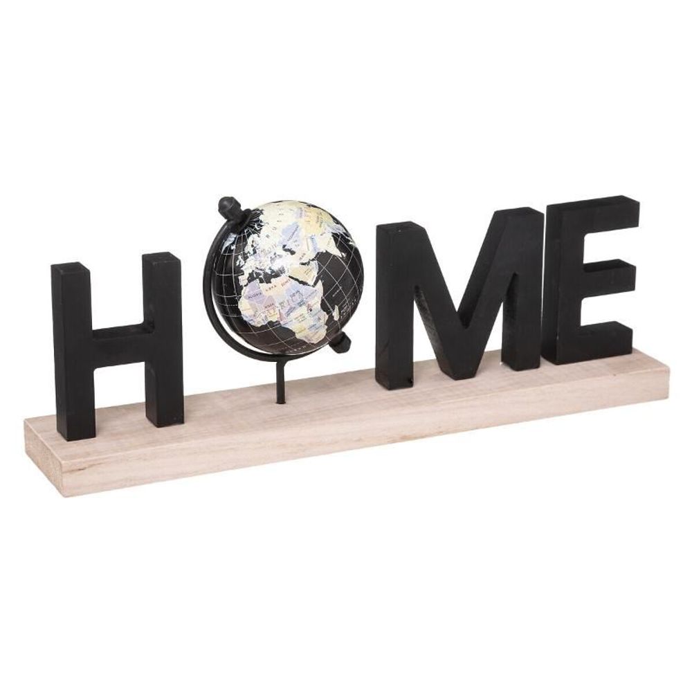 Atmosphera dekoracija home globus 36x8.5x13.5cm mdf crno slika 1