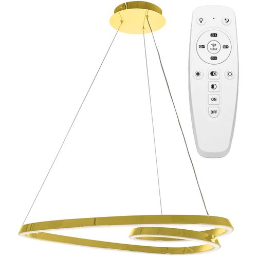 TOOLIGHT Stropna svjetiljka Hanging Loop LED APP797-cp zlatna + daljinski slika 6