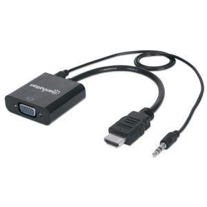 Adapter Manhattan 151559 HDMI/M - VGA/F + Audio