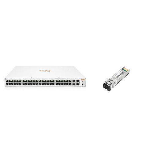 Aruba Instant On 1930 48G 4XSFP+ PoE 370W + SFP+ modul 10G slika 1