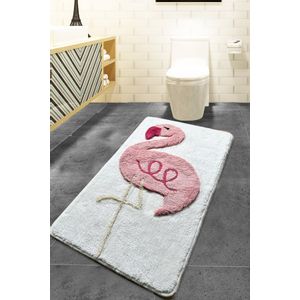 Pınk Flamıngo (Single) Multicolor Bathmat