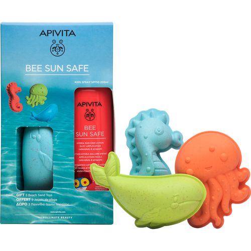 Apivita bee sun safe poklon set za djecu - sprej SPF50 200 ml + 3 igračke za plažu  slika 1