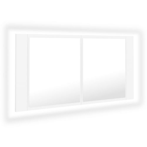 LED kupaonski ormarić s ogledalom bijeli 90 x 12 x 45 cm slika 11