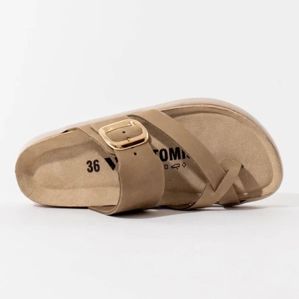 Vesna Anatomske japanke Nina, Khaki slika 3