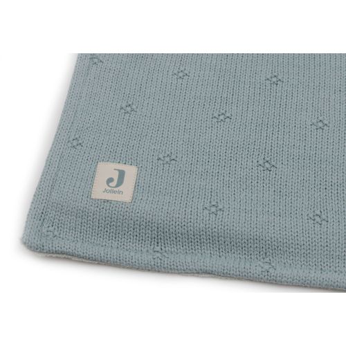 Jollein dekica prekrivač Cradle Cosy Knit 100x150 cm - Sea Green/Velvet slika 4