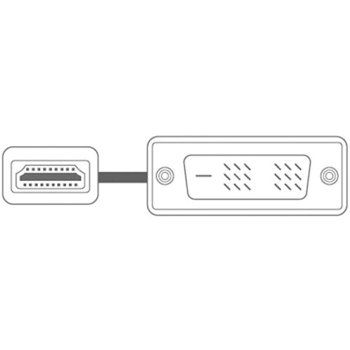 SpeaKa Professional DVI / HDMI adapterski kabel DVI-D 18+1-polni utikač, HDMI A utikač 2.00 m bijela SP-7870336 pozlaćeni kontakti DVI kabel slika 3