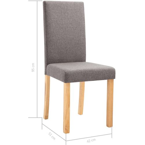 Blagovaonske stolice od tkanine 6 kom smeđe-sive slika 16