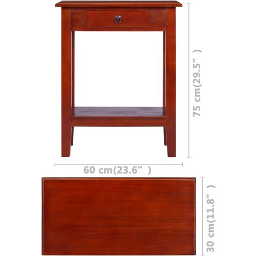 Konzolni stol klasični smeđi 60x30x75cm masivno drvo mahagonija slika 27