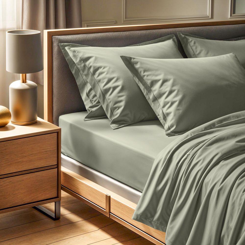 Ranforce Double XL Fitted Sheet Tonne Verte - Zelena slika 1