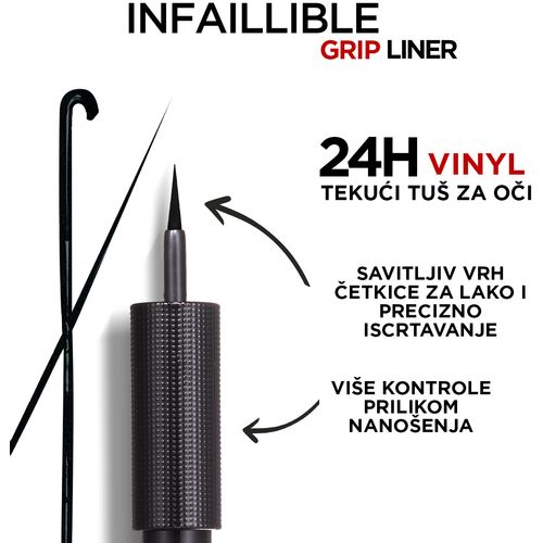 L'Oréal Paris Infaillible Grip 24h Matte Liquid Liner Vinyl Black slika 7