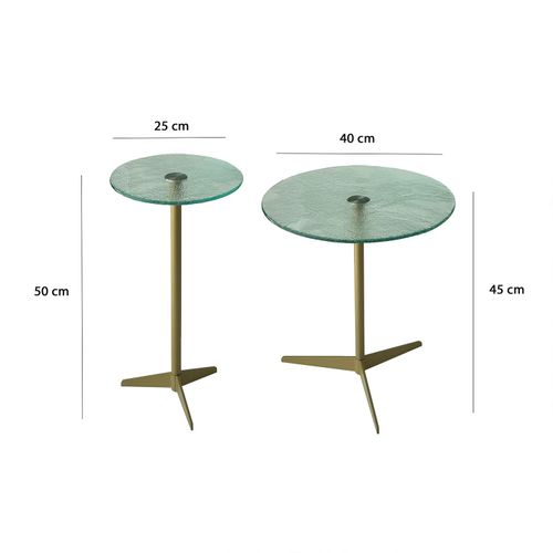 Solis - Gold, Transparent Gold
Transparent Side Table Set slika 7