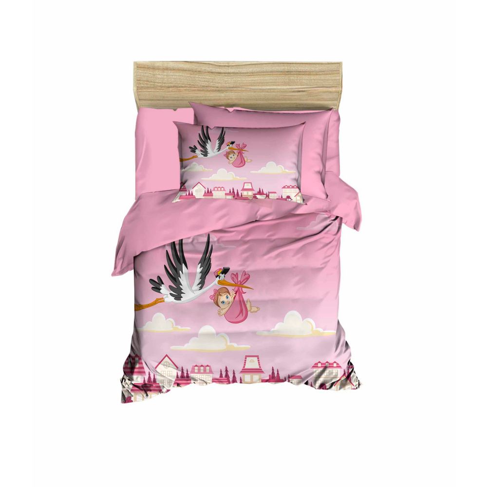 Set posteljine za bebe PH120 Powder u bijeloj i rozoj boji slika 1