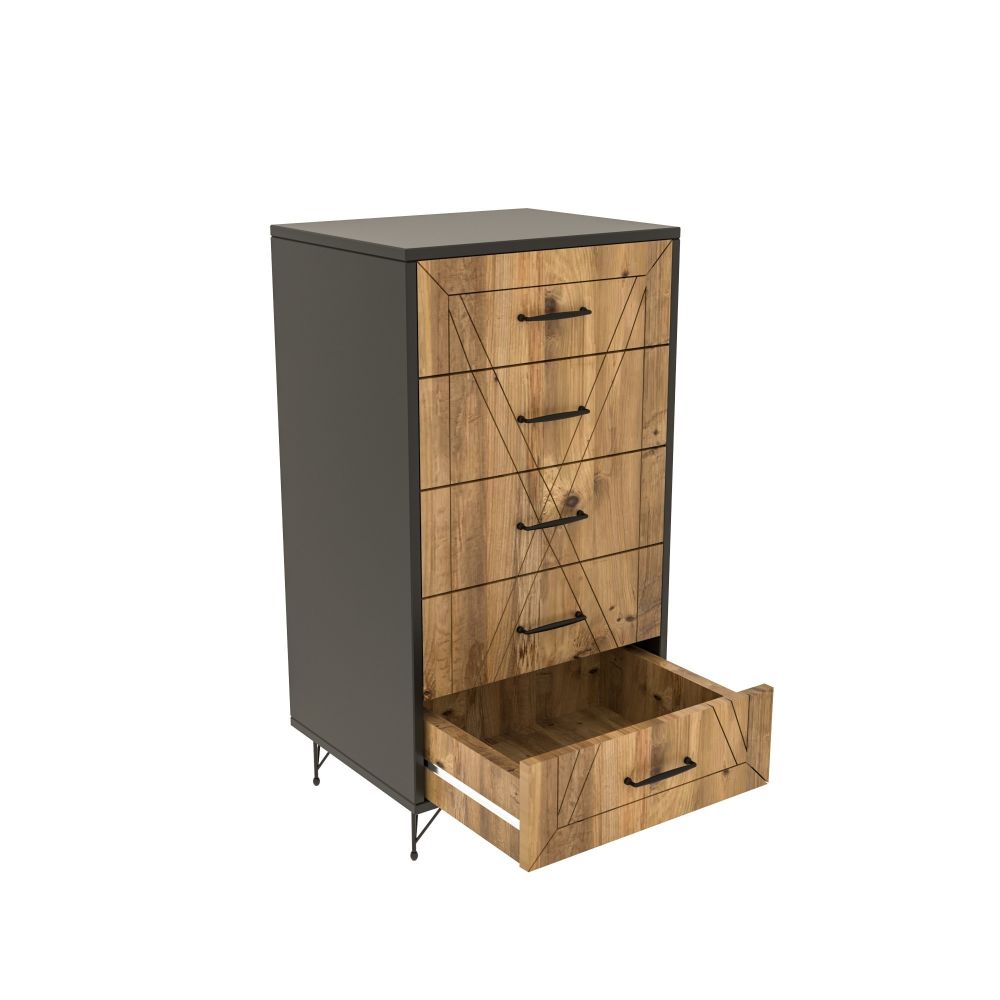 Planet Anthracite Komoda od Hrasta slika 3