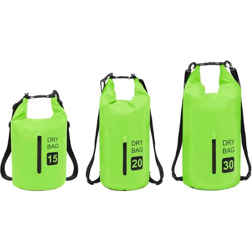 Suha torba s patentnim zatvaračem zelena 15 L PVC slika 21