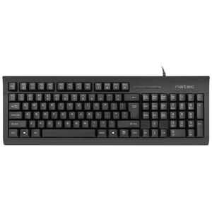 Natec NKL-1055 MORAY, Multimedia Keyboard US, Smart ID Card Reader, Spill Proof, USB, Black