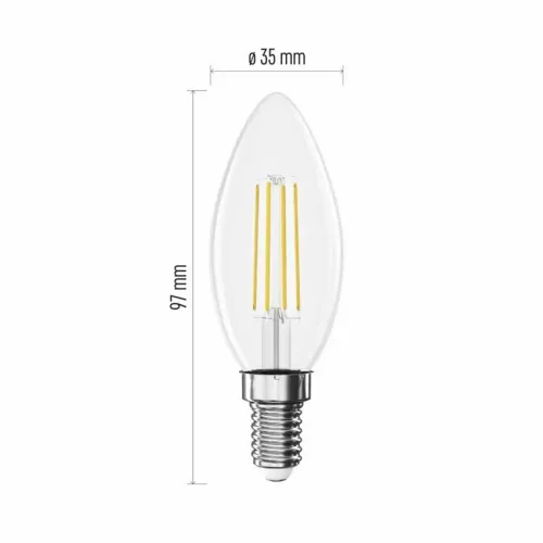 Led sijalica Filament Candle 1,8W(25W) 250lm E14 WW Emos ZF3D02 slika 2