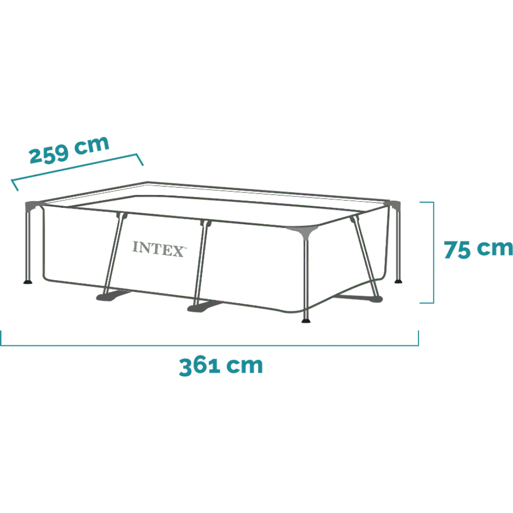 INTEX pravougaoni bazen sa metalnom konstrukcijom 300 x 200 x 76 cm 28272NP slika 7