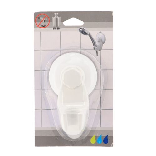 TENDANCE VAKUUM DRŽAČ ZA TUŠ 7X8,5X13,9 CM ABS/PVC BELA slika 2