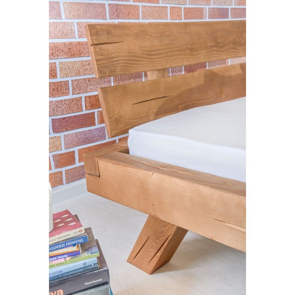Krevet MALAK 1 200 x 200 cm hrast slika 5