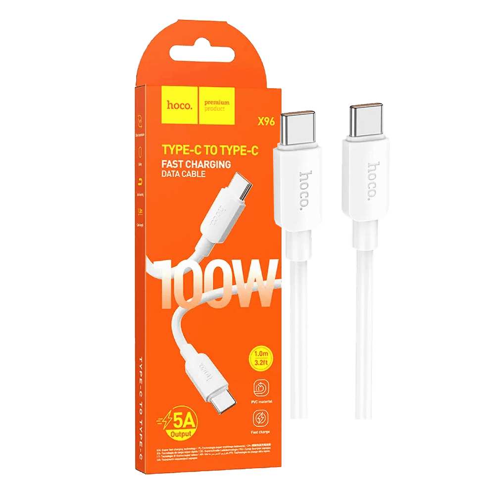 hoco. USB kabl za smartphone, type C, 100W, bijela - X96 Hyper, 100W, White slika 1