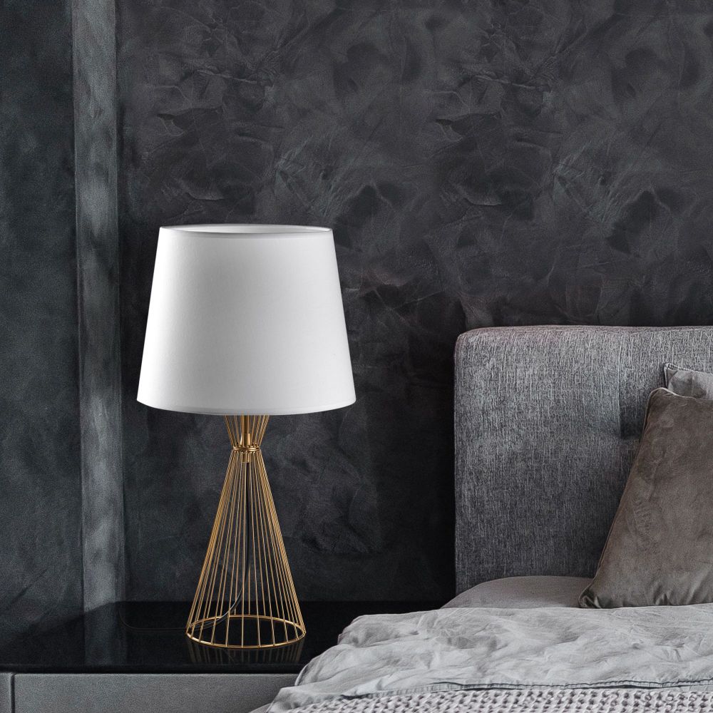 Telıs - 5384 Zlatna i Bijela Stolna Lampa slika 1