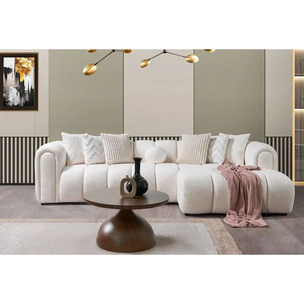 Ugaona Sofa N-Line Desna - bijela slika 2