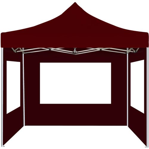 Profesionalni sklopivi šator za zabave 3 x 3 m crvena boja vina slika 6