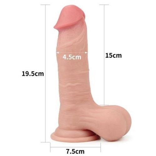 Lovetoy Sliding Skin dildo s cijelim testisima 19,5 cm slika 2