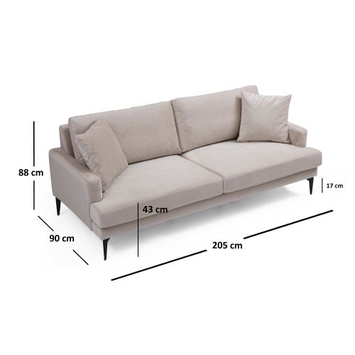 Atelier Del Sofa Papira Trosed - Bež Boja slika 8