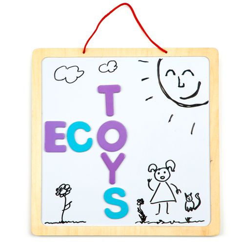 EcoToys 3u1 edukativna ploča s magnetnim slovima slika 1