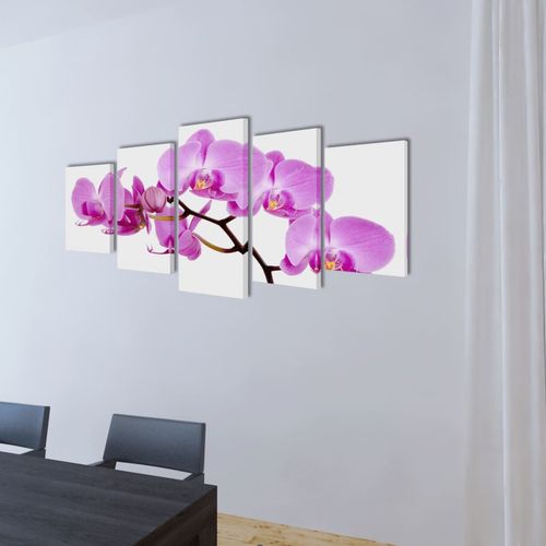 Zidne Slike na Platnu Set s Printom Orhideja 100 x 50 cm slika 18